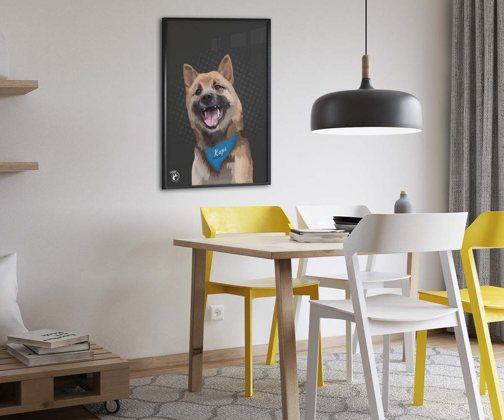 Vertical Wall Art Pet Portrait, Unframed Poster Print, Available in Various Poster Sizes