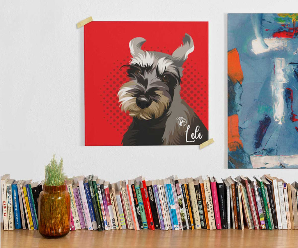 Square Wall Art Pet Portrait, Unframed Poster Print, Available in Various Poster Sizes