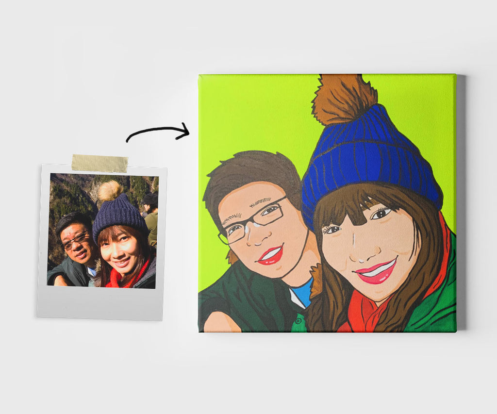 Handmade Acrylic Painting, Pop Art Stylize Caricature, 30cm x 30cm