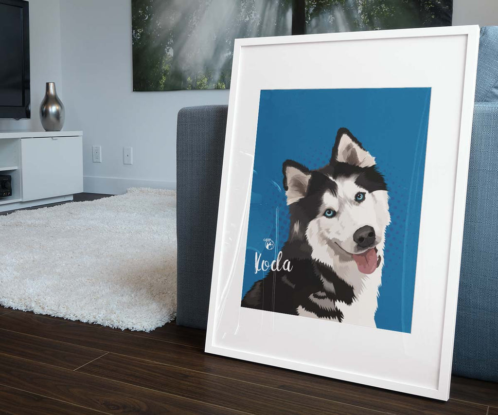 Digital File only, Pop Art Pet Portrait, Available in Various Sizes (Vertical Format)