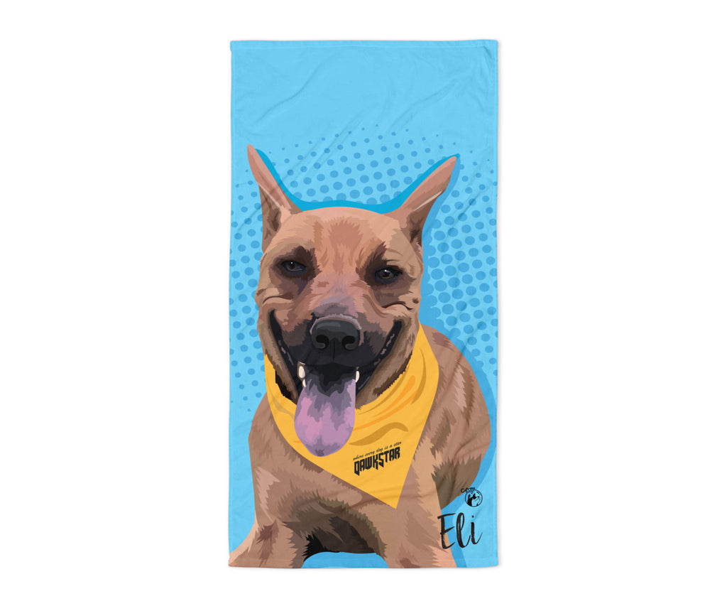 30 x 60" Beach Towel, Single Pet