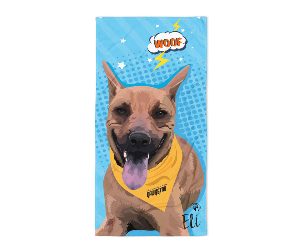 30 x 60" Beach Towel, Single Pet