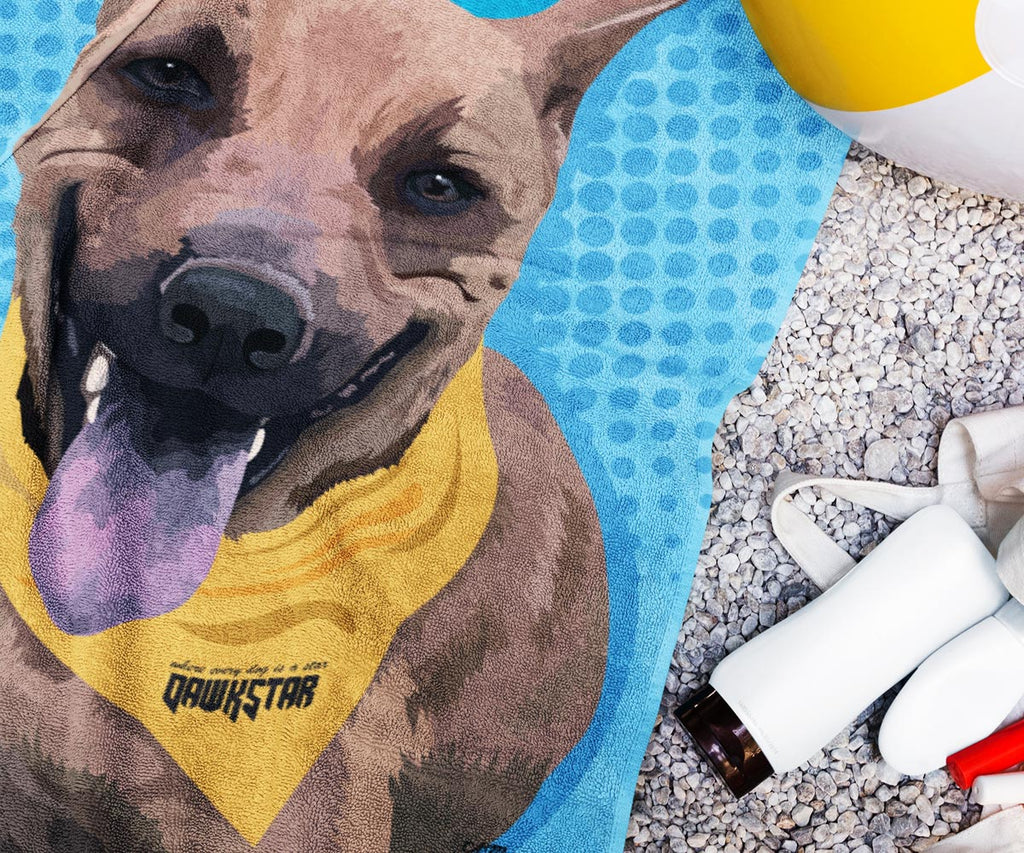 30 x 60" Beach Towel, Single Pet