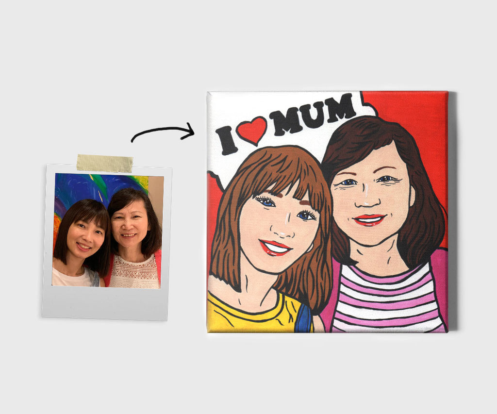 Handmade Acrylic Painting, Pop Art Stylize Caricature, 20cm x 20cm