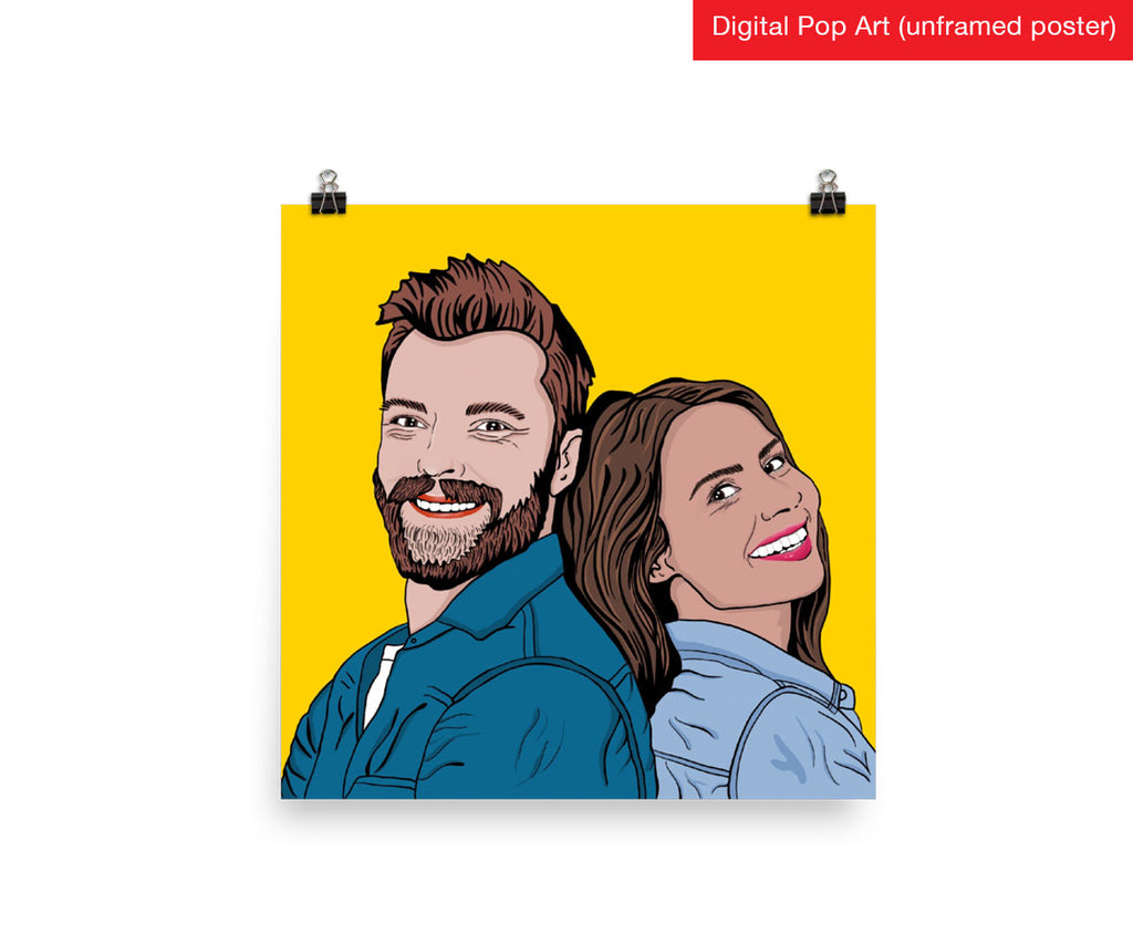 Digital Pop Art Caricature, Unframed Print (various sizes)