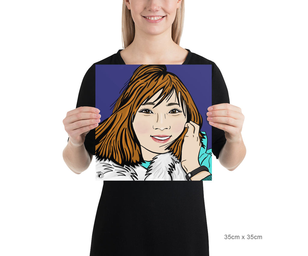 Digital Pop Art Caricature, Unframed Print (various sizes)