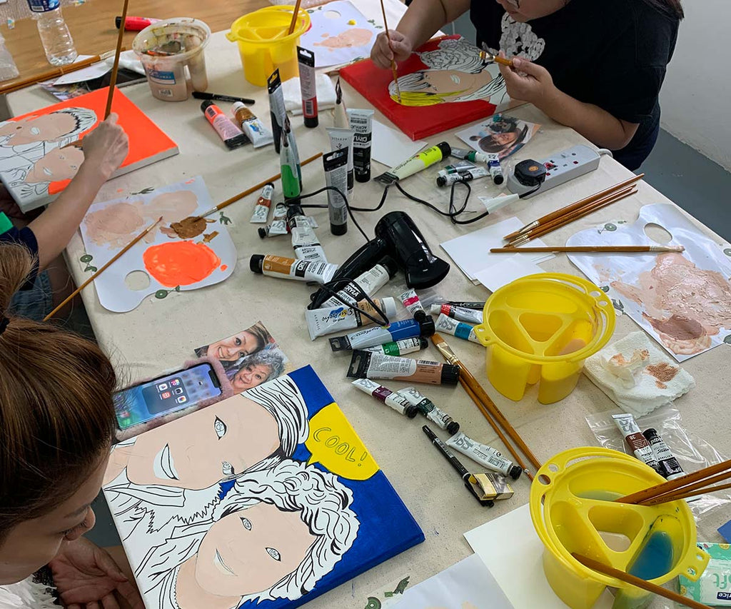 Pop Art Portrait Painting Workshop (Private Class) 3.5hrs