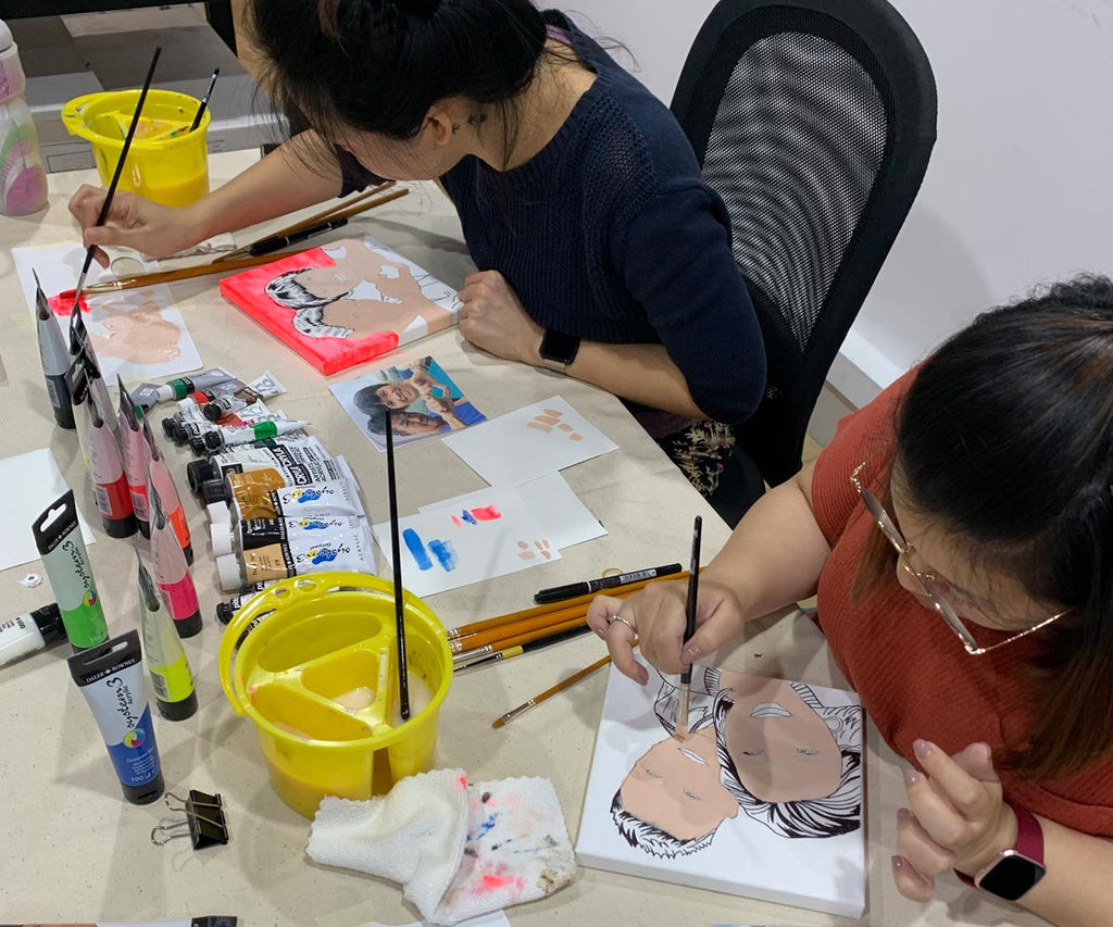 Pop Art Portrait Painting Workshop (Private Class) 3.5hrs