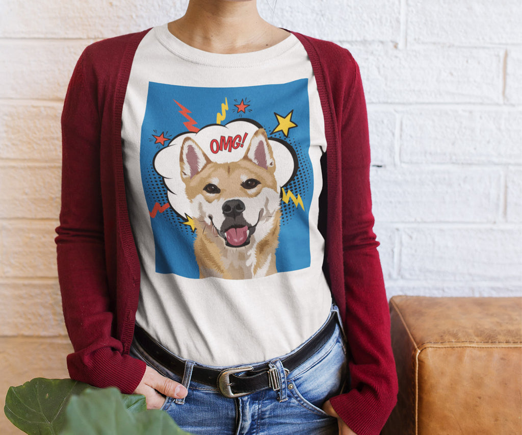 Unisex Pet Portrait T-shirt, Single Pet