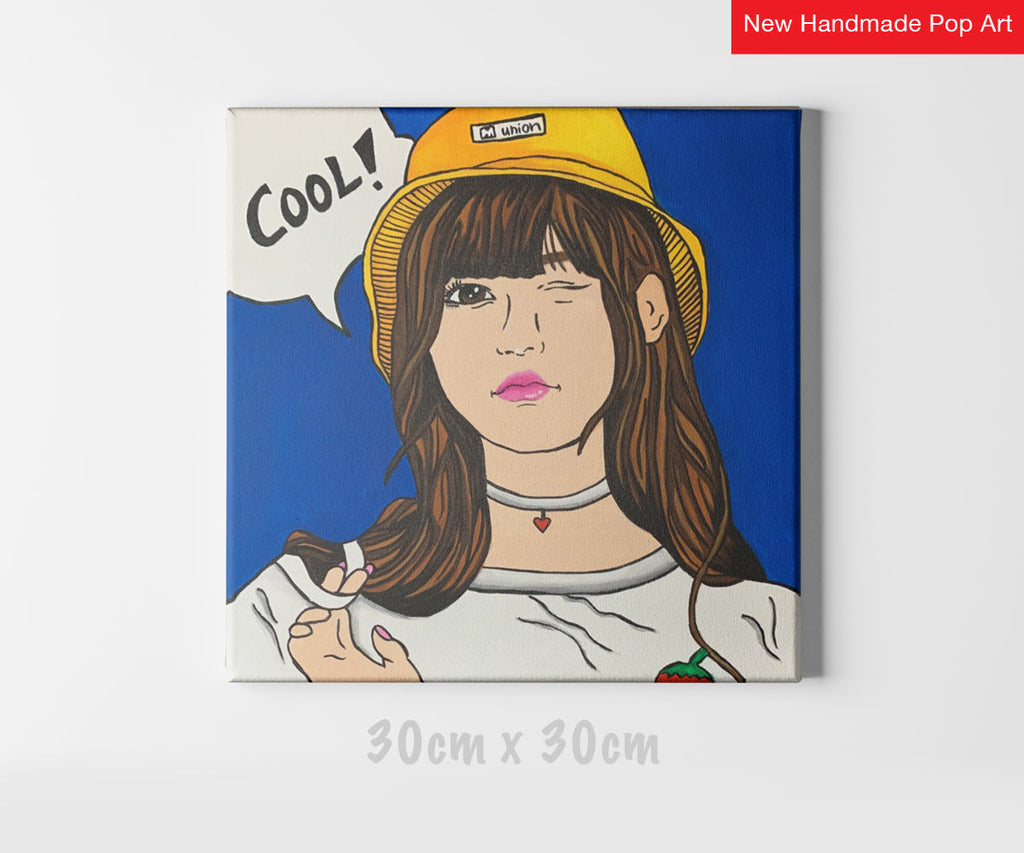 Handmade Acrylic Painting, Pop Art Stylize Caricature, 30cm x 30cm
